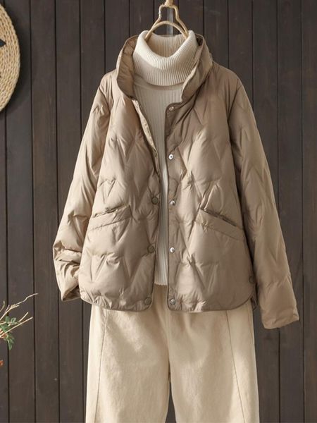 parkas lagabogy 2022 new winter women ultra light warm short puffer jacket casual female single breasted loose 90% white duck down coat, Black
parkas lagabogy 2022 new winter women ultra light warm short puffer jacket casual female single breasted loose 90% white duck down coat, Black