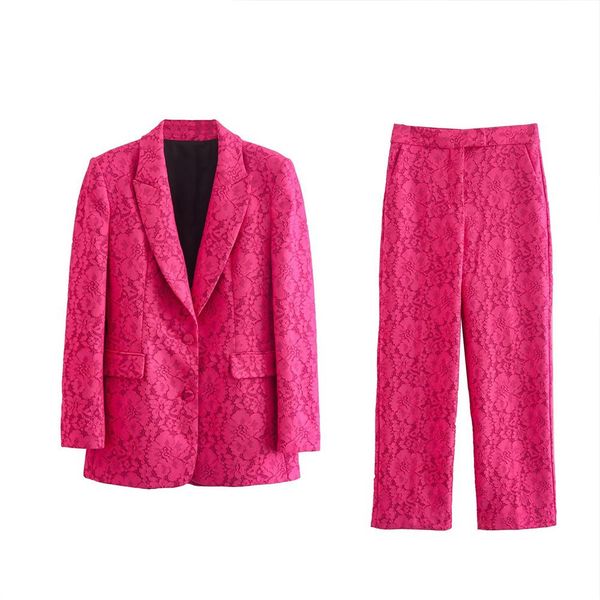 pants zaa autumn 2022 new ladies fashion retro casual lapel single breasted chic elegant office lace fabric quality slim suit jacket, White
pants zaa autumn 2022 new ladies fashion retro casual lapel single breasted chic elegant office lace fabric quality slim suit jacket, White