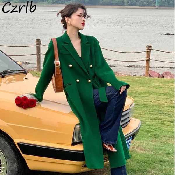 fur blends women chic vintage fashion modern korean style double breasted loose allmatch wool outwear lady elegant streetwear mujer, Black
fur blends women chic vintage fashion modern korean style double breasted loose allmatch wool outwear lady elegant streetwear mujer, Black