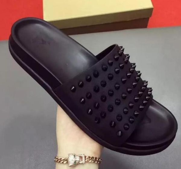 brand designer highend custom round metal rivet cowhide flat casual men shoes fashion trend comfortable summer rivet men slipper 6868777, Black
brand designer highend custom round metal rivet cowhide flat casual men shoes fashion trend comfortable summer rivet men slipper 6868777, Black