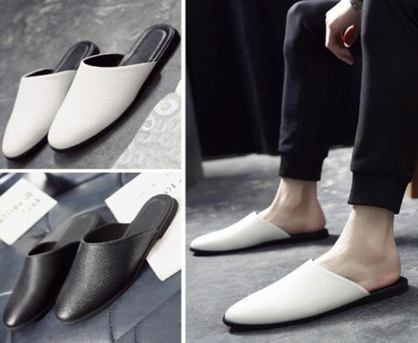 fashion half dragged slippers men cover toe leather solid platform shoes men summer sandals for male4890806, Black
fashion half dragged slippers men cover toe leather solid platform shoes men summer sandals for male4890806, Black