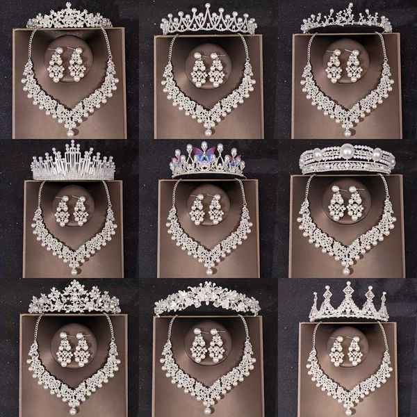 wedding hair jewelry 3pcs pearl crown necklace earring set silver color pearl bridal jewelry set wedding bridal hair accessories jewelry set, Slivery;golden
wedding hair jewelry 3pcs pearl crown necklace earring set silver color pearl bridal jewelry set wedding bridal hair accessories jewelry set, Slivery;golden