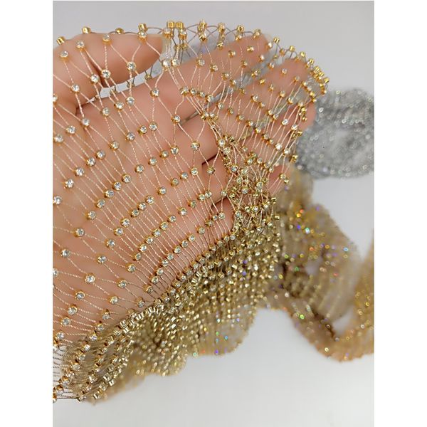 fabric 65x55cm gold fishing net line stone crystal connection fabric 2023 ins designer white for diy dress mask decor 230419, Black;white
fabric 65x55cm gold fishing net line stone crystal connection fabric 2023 ins designer white for diy dress mask decor 230419, Black;white
