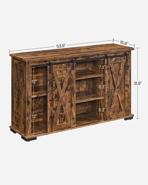 tv stand with storage and sliding barn doors