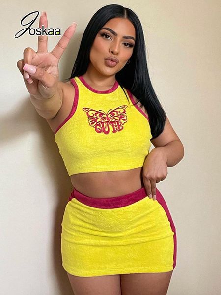 dress joskaa embroidery patchwork yellow crop tank and mini skirts two piece set women clothing summer 2022 club outfits, White
dress joskaa embroidery patchwork yellow crop tank and mini skirts two piece set women clothing summer 2022 club outfits, White