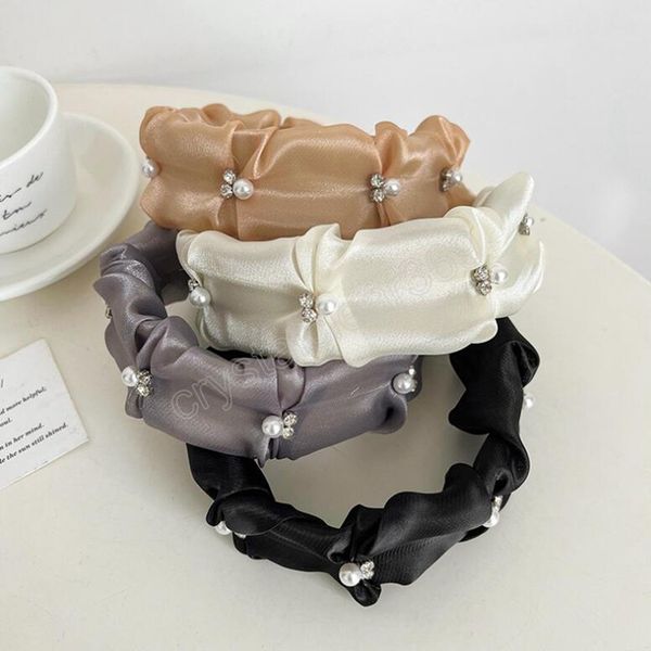 fashion hairband for women pleated floral headband pearls turban casual fresh color turban summer hair accessories, Slivery;white
fashion hairband for women pleated floral headband pearls turban casual fresh color turban summer hair accessories, Slivery;white