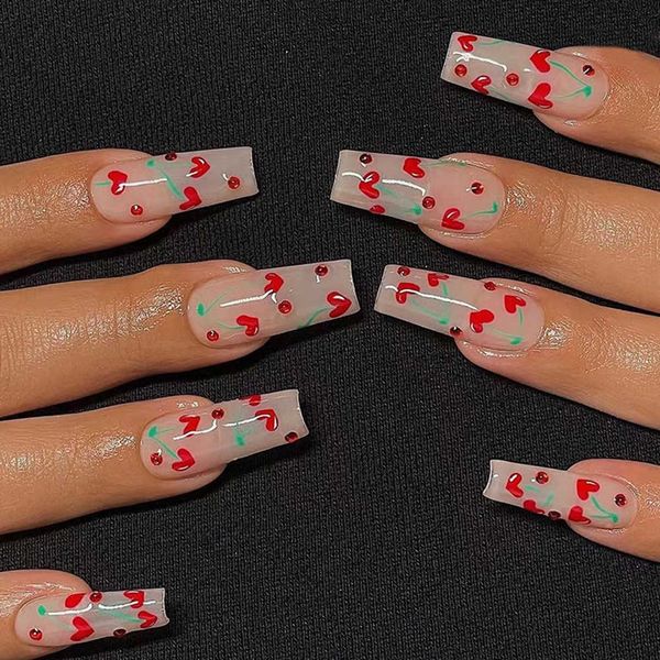 false nails red hearts french full coverage artificial nails long lasting safe material waterproof false nails for stage performance wear j2, Red;gold
false nails red hearts french full coverage artificial nails long lasting safe material waterproof false nails for stage performance wear j2, Red;gold