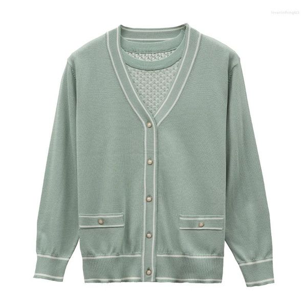 women's knits 2023 spring autumn latest large size single-breasted v-neck cardigan round neck short-sleeved women's two-piece, White
women's knits 2023 spring autumn latest large size single-breasted v-neck cardigan round neck short-sleeved women's two-piece, White