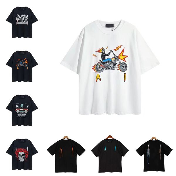 women's clothing designer t-shirts skull graffiti print tee men's short-sleeved summer trend cotton round neck loose high street s, White
women's clothing designer t-shirts skull graffiti print tee men's short-sleeved summer trend cotton round neck loose high street s, White