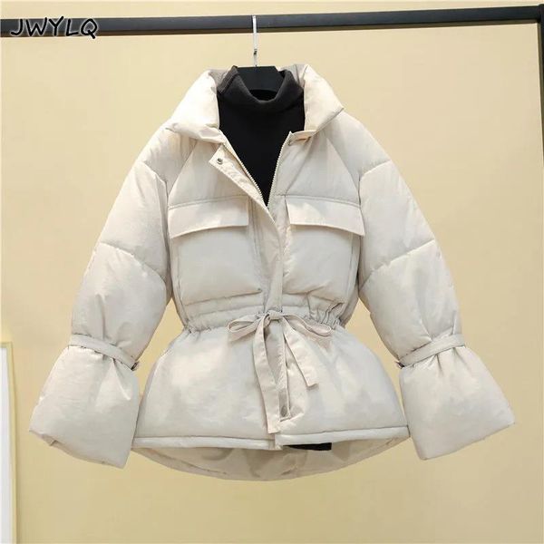 leather new winter stand collar zipper buckle coat women allmatch waist straps women clothing solid color thick warm oversized jackets, Black
leather new winter stand collar zipper buckle coat women allmatch waist straps women clothing solid color thick warm oversized jackets, Black