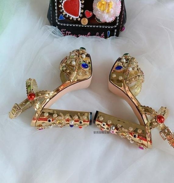 sandals gold metal leather chunky heels sandals muti jewel studded square platform shoes1295163, Black
sandals gold metal leather chunky heels sandals muti jewel studded square platform shoes1295163, Black