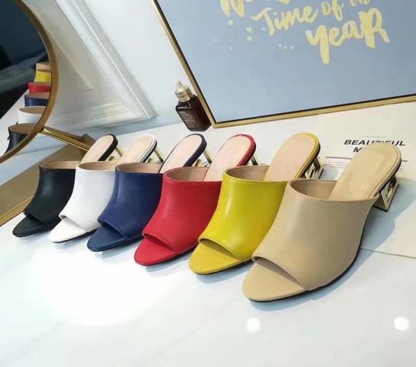 women slippers high heel sandals ladies highs heels leather scuffs sandal casual slipper stylist shoes with box2379347, Black
women slippers high heel sandals ladies highs heels leather scuffs sandal casual slipper stylist shoes with box2379347, Black