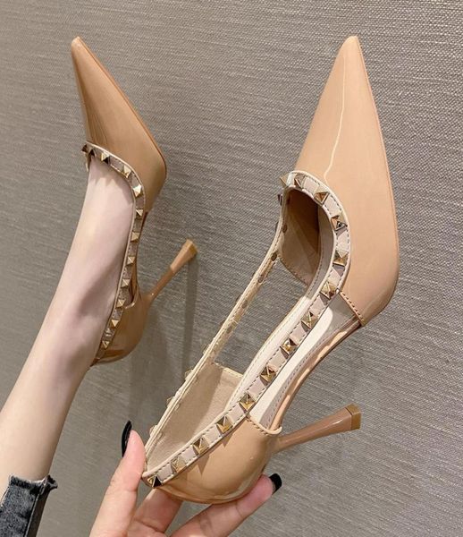 women designer dress shoes high heels womens luxurys genuine leather pumps lady sandals wedding rivets platform heel spring and su8555847, Black
women designer dress shoes high heels womens luxurys genuine leather pumps lady sandals wedding rivets platform heel spring and su8555847, Black
