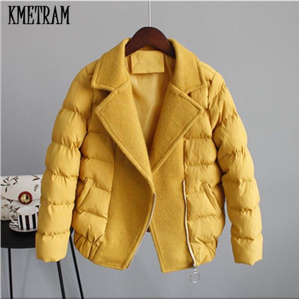 leather kmetram 2020 new fashion parka winter jacket women slim style women's jackets short warm winter coat women casaco feminino hh68, Black
leather kmetram 2020 new fashion parka winter jacket women slim style women's jackets short warm winter coat women casaco feminino hh68, Black