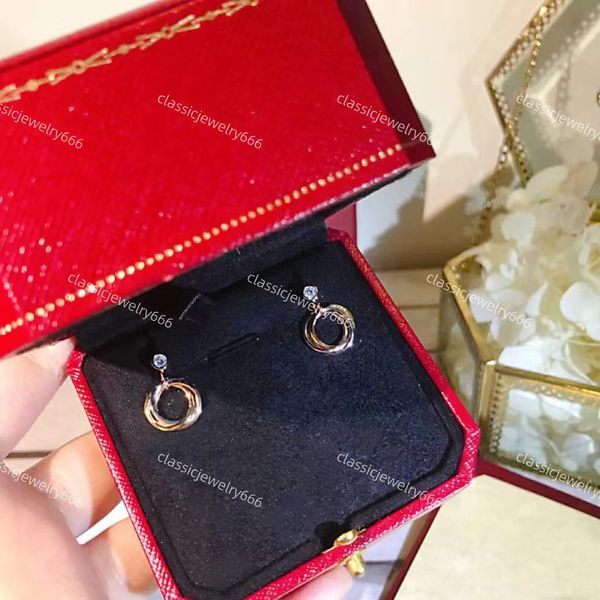 women's gold earrings luxury designer brand earrings charm 18k gold jewelry festival gift diamond small earrings with box, White
women's gold earrings luxury designer brand earrings charm 18k gold jewelry festival gift diamond small earrings with box, White