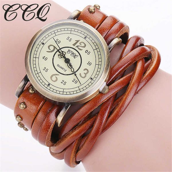 wristwatches ccq brand fashion vintage retro rivet braided genuine leather bracelet watch casual women quartz watch relogio feminino 1513 w0, Slivery;brown
wristwatches ccq brand fashion vintage retro rivet braided genuine leather bracelet watch casual women quartz watch relogio feminino 1513 w0, Slivery;brown