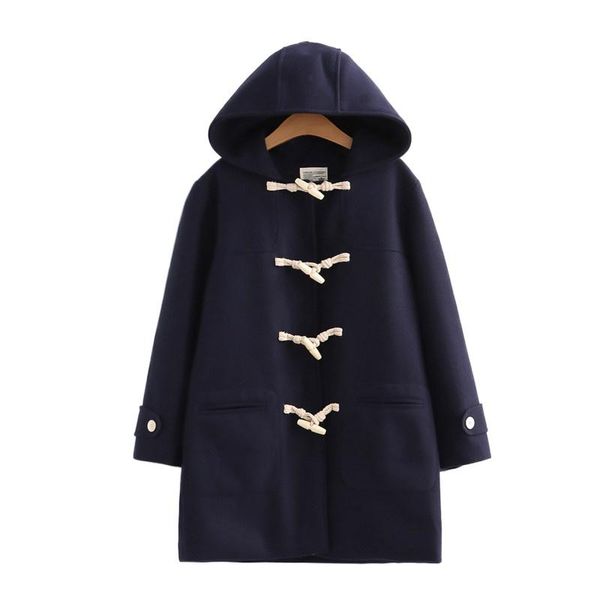 fur solid warm women wool blends long hooded straight coat jacket 2021 winter horn button casual female warmness pockets outwears, Black
fur solid warm women wool blends long hooded straight coat jacket 2021 winter horn button casual female warmness pockets outwears, Black