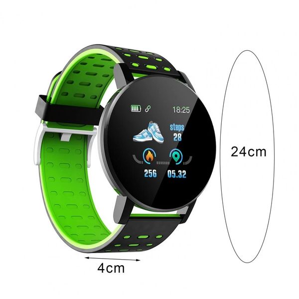 Image of 119Plus Bluetooth Smart Watch IP67 Waterproof Smart Bracelet Blood Pressure Sport Tracker Men/Women Smartwatch for Android IOS