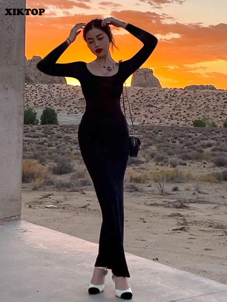 casual dresses xiksolid long skims dres autumn sleeve robe elegant slim bodycon trumpet consice stretchy partywear 230420, Black;gray
casual dresses xiksolid long skims dres autumn sleeve robe elegant slim bodycon trumpet consice stretchy partywear 230420, Black;gray