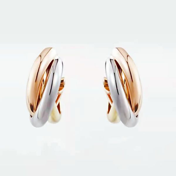 classic women's gold earrings luxury designer brand earrings 18k tricolor jewelry festival gift box, White
classic women's gold earrings luxury designer brand earrings 18k tricolor jewelry festival gift box, White