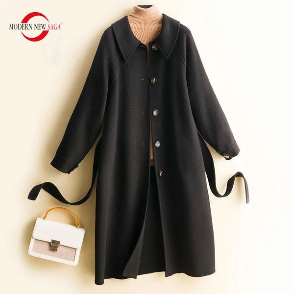 fur modern new saga women wool coat 100% merino wool overcoat woman cashmere peacoat autumn winter warm wool long coats outerwear, Black
fur modern new saga women wool coat 100% merino wool overcoat woman cashmere peacoat autumn winter warm wool long coats outerwear, Black