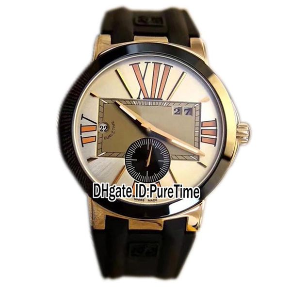 new executive dual time 246-00-3 421 rose gold silver dial date automatic mens watch blue rubber sports watches puretime 110222u, Slivery;brown
new executive dual time 246-00-3 421 rose gold silver dial date automatic mens watch blue rubber sports watches puretime 110222u, Slivery;brown