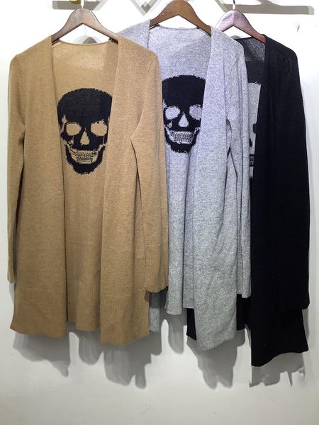 sweaters zessam skull jacquard knit cashmere women long cardigans long sleeve female sweater casual cozy lady 2022, White;black
sweaters zessam skull jacquard knit cashmere women long cardigans long sleeve female sweater casual cozy lady 2022, White;black