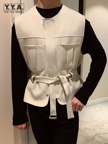 men's vests fashion mens vest jacket sleeveless designer zipper pockets solid color waistcoat korean style oneck sashes casual cargo 23, Black;white
men's vests fashion mens vest jacket sleeveless designer zipper pockets solid color waistcoat korean style oneck sashes casual cargo 23, Black;white