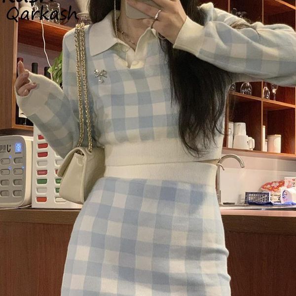 dress sets women 2 piece outfit knitted allmatch plaid simple leisure design clothing autumn streetwear holiday stylish vintage ins, White
dress sets women 2 piece outfit knitted allmatch plaid simple leisure design clothing autumn streetwear holiday stylish vintage ins, White