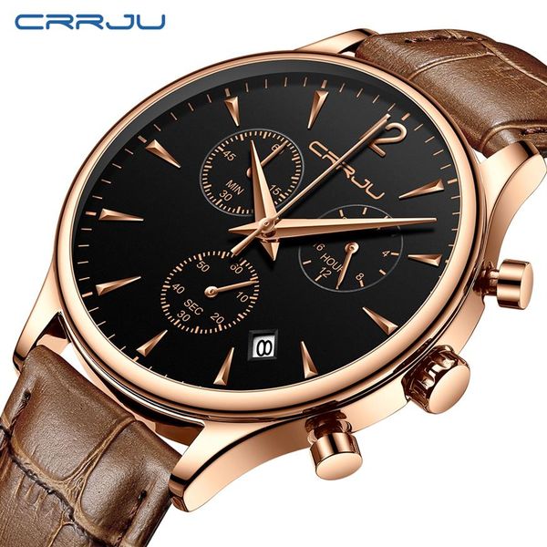 reloj hombre crrju mens military waterproof sports watches fashion dress casual watch for man quartz leather strap men's watc263s, Slivery;brown
reloj hombre crrju mens military waterproof sports watches fashion dress casual watch for man quartz leather strap men's watc263s, Slivery;brown
