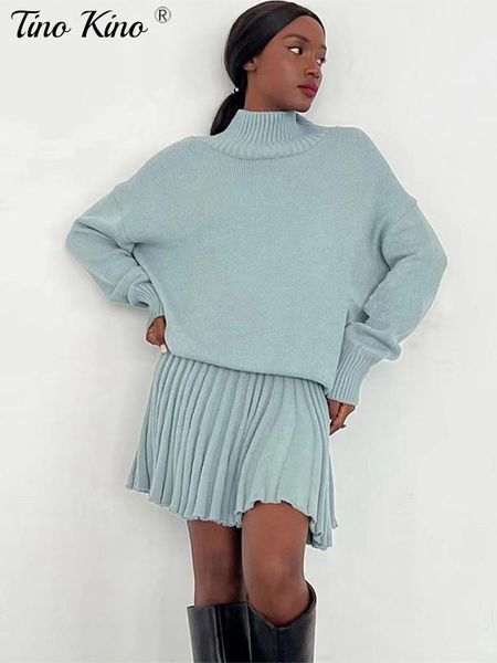 dress knitted suit with skirt women solid 2022 autumn mini pleated skirt and long sleeve oversized pullover lady 2 pieces sets sweater, White
dress knitted suit with skirt women solid 2022 autumn mini pleated skirt and long sleeve oversized pullover lady 2 pieces sets sweater, White
