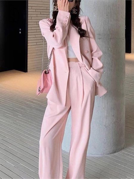 pants luck a 2022 summer spring women pink blazer suits loose long pants set office wear ladies twopiece blazer sets, White
pants luck a 2022 summer spring women pink blazer suits loose long pants set office wear ladies twopiece blazer sets, White