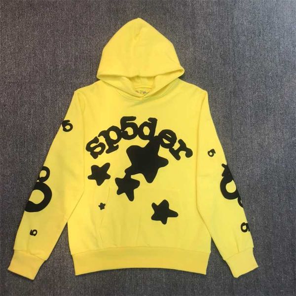2023 long sleeve yellow puff print sp5der star pullover men women quality young thug spiderweb hoodies, Black
2023 long sleeve yellow puff print sp5der star pullover men women quality young thug spiderweb hoodies, Black