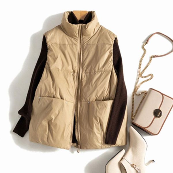 parkas women 2022 autumn winter new ultra light white duck down vests loose sleeveless lightweight windproof jacket female waistcoat, Black
parkas women 2022 autumn winter new ultra light white duck down vests loose sleeveless lightweight windproof jacket female waistcoat, Black