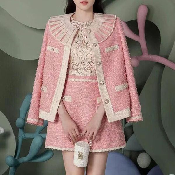 dress pink tweed jacket + mini skirts women 2022 autumn singlebreasted vintage woolen 2 piece sets ladies elegant skirt sets party, White
dress pink tweed jacket + mini skirts women 2022 autumn singlebreasted vintage woolen 2 piece sets ladies elegant skirt sets party, White