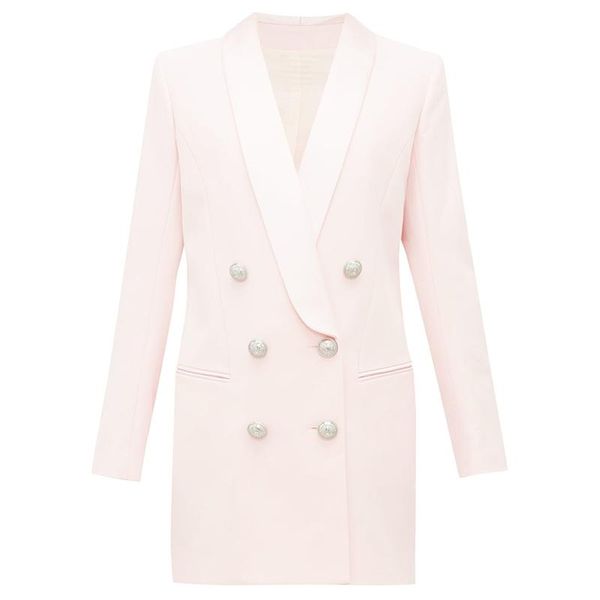 pants 2022 stylish designer blazer women's metal lion buttons shawl collar long blazer jacket, White
pants 2022 stylish designer blazer women's metal lion buttons shawl collar long blazer jacket, White