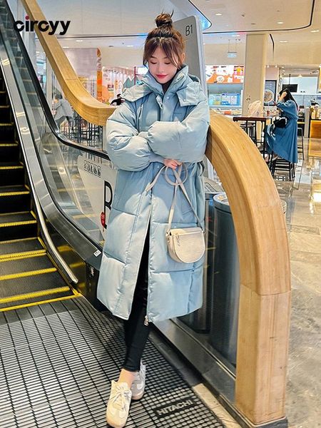 leather sky blue jacket women winter 2022 korean fashion coat hooded xlong parkas thicken warm female wear padded loose clothes, Black
leather sky blue jacket women winter 2022 korean fashion coat hooded xlong parkas thicken warm female wear padded loose clothes, Black