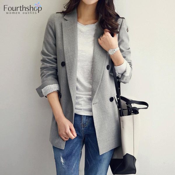 pants 2022 fashion women blazers and jackets long sleeve notched collar double breasted casual outwear spring autumn coat female, White
pants 2022 fashion women blazers and jackets long sleeve notched collar double breasted casual outwear spring autumn coat female, White