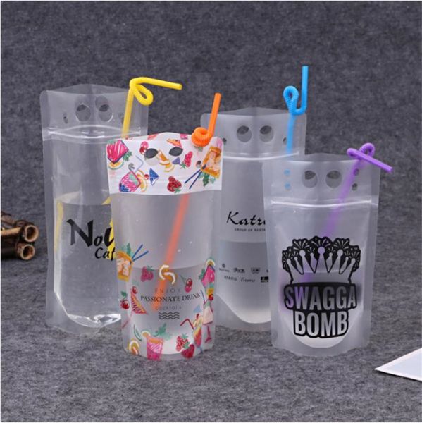 100pcs/lot drink pouches bags frosted zipper stand-up plastic drinking bag with straw with holder reclosable heat-proof
100pcs/lot drink pouches bags frosted zipper stand-up plastic drinking bag with straw with holder reclosable heat-proof