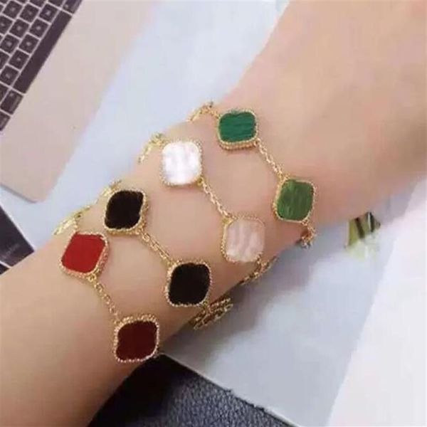 6 colors fashion classic 4 four leaf clover charm bracelets bangle chain agate shell mother-of-pearl for girls wedding jewelry wom223l, Golden;silver
6 colors fashion classic 4 four leaf clover charm bracelets bangle chain agate shell mother-of-pearl for girls wedding jewelry wom223l, Golden;silver