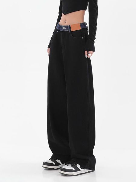 women's jeans retro high waist harajuku vintage black bf style streetwear all match loose fashion femme wide leg denim trousers 230419, Blue
women's jeans retro high waist harajuku vintage black bf style streetwear all match loose fashion femme wide leg denim trousers 230419, Blue