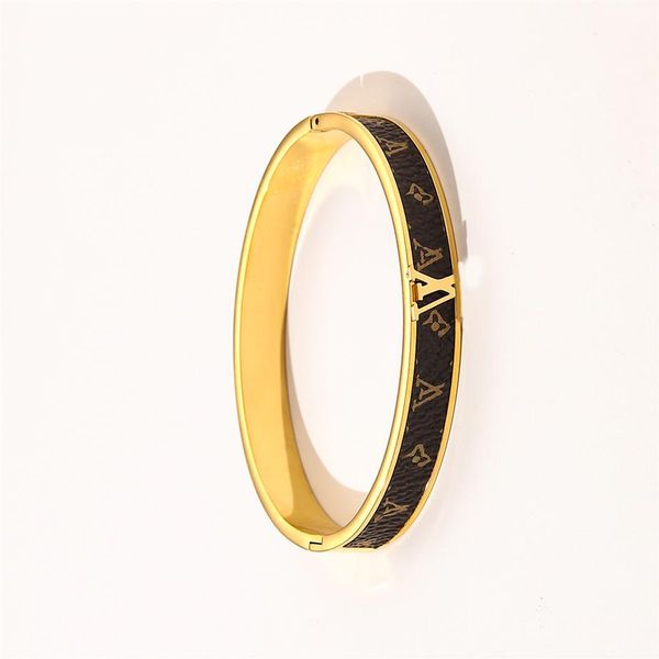 women branded bracelets bangle designers letter jewelry faux leather 18k gold plated stainless steel bracelet womens wedding jewel3031, Black
women branded bracelets bangle designers letter jewelry faux leather 18k gold plated stainless steel bracelet womens wedding jewel3031, Black