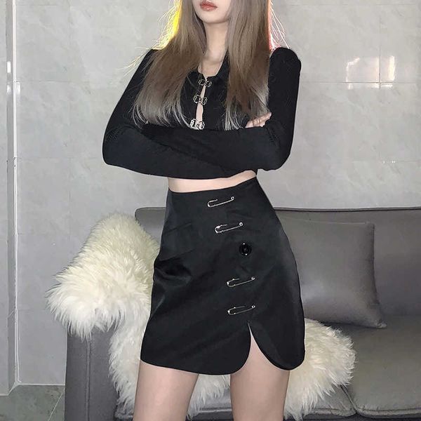 s solid color slim fashion high waist hip wrap split vintage punk goth dark y2k mini skirt aa230420, Black
s solid color slim fashion high waist hip wrap split vintage punk goth dark y2k mini skirt aa230420, Black