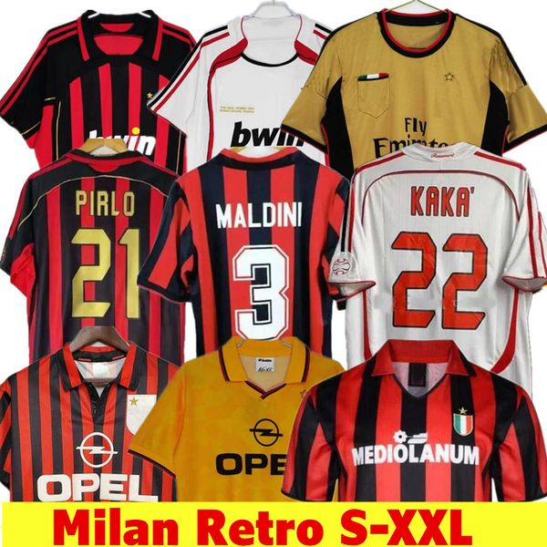 

milan 90 91 Retro shirts SOCCER JERSEYS 95 96 97 Gullit 01 02 03 12 14 15 Maldini Van Basten football KAKA Inzaghi 06 07 PIRLO SHEVCHENKO BAGGIO Ac MIlans JERSEY, ⑥