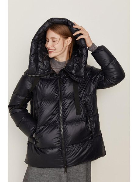 parkas 2022 winter hooded short women's down coat warm bulky zipper women's jacket, Black
parkas 2022 winter hooded short women's down coat warm bulky zipper women's jacket, Black
