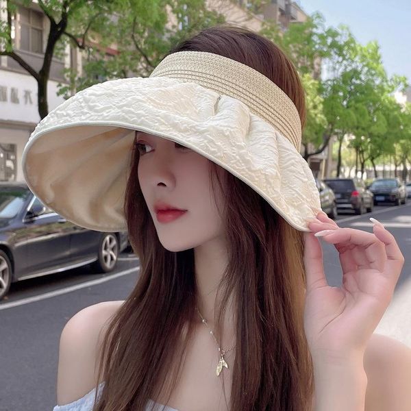 new double-sided empty hat seersucker shell hat women's summer anti-ultraviolet sun visor tide version sun hat, Blue;gray
new double-sided empty hat seersucker shell hat women's summer anti-ultraviolet sun visor tide version sun hat, Blue;gray