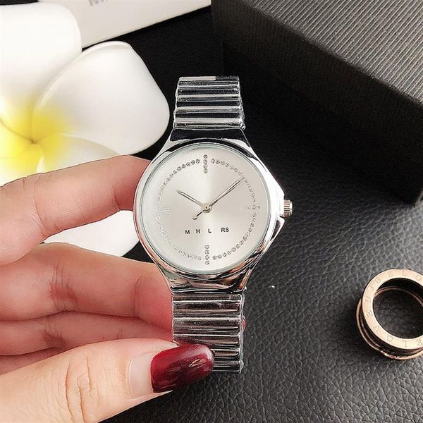 brand quartz wrist watches for women lady girl crystal big letters style metal steel band watch m832253, Slivery;brown
brand quartz wrist watches for women lady girl crystal big letters style metal steel band watch m832253, Slivery;brown