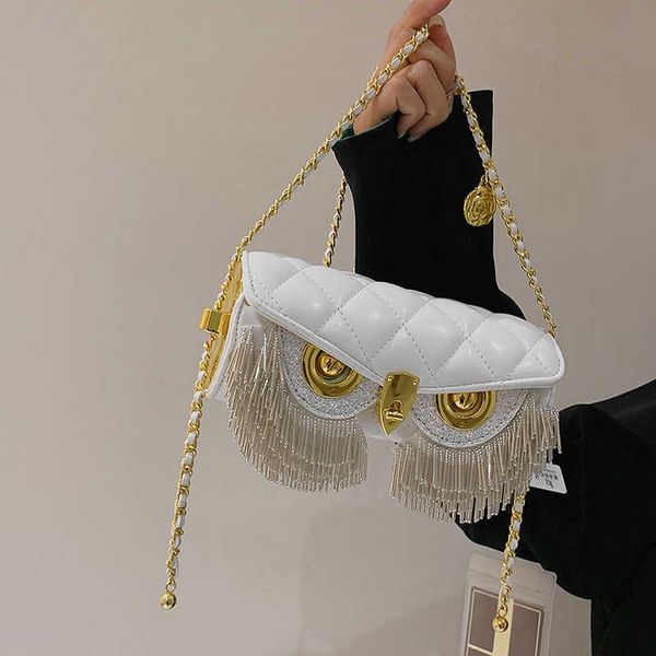 shoulder bags women s tassel lingge chain cylinder new fashion funny owl one crossbody small round 230420
shoulder bags women s tassel lingge chain cylinder new fashion funny owl one crossbody small round 230420