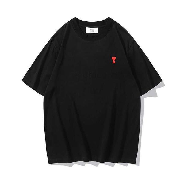 t shirts for men women students amis small label embroidered love short sleeved t-shirt male and female casual loose fitting round neck half, White;black
t shirts for men women students amis small label embroidered love short sleeved t-shirt male and female casual loose fitting round neck half, White;black