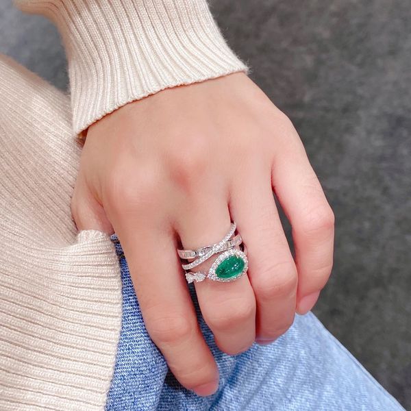 statement emerald finger ring white gold filled party wedding band rings for women bridal promise engagement jewelry gift, Slivery;golden
statement emerald finger ring white gold filled party wedding band rings for women bridal promise engagement jewelry gift, Slivery;golden